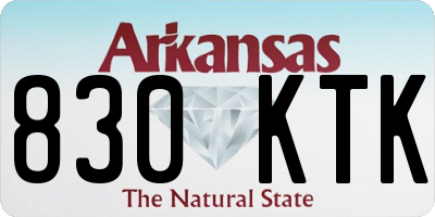 AR license plate 830KTK