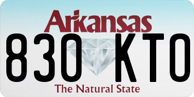 AR license plate 830KTO