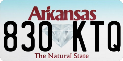 AR license plate 830KTQ