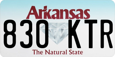 AR license plate 830KTR