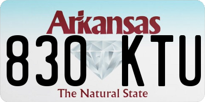 AR license plate 830KTU