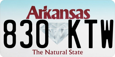 AR license plate 830KTW