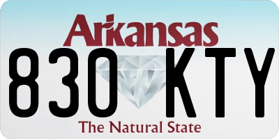 AR license plate 830KTY