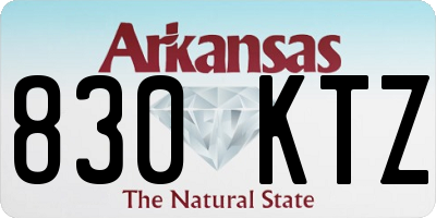 AR license plate 830KTZ