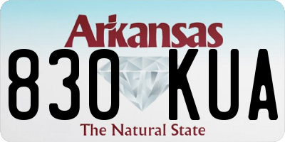 AR license plate 830KUA