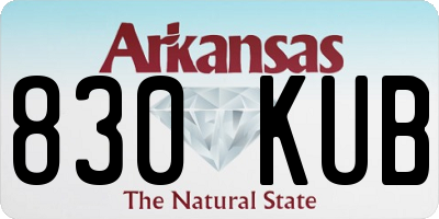 AR license plate 830KUB
