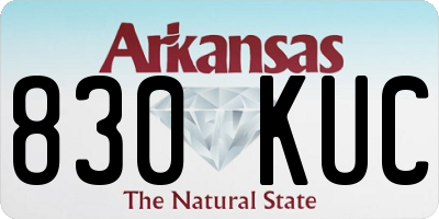 AR license plate 830KUC