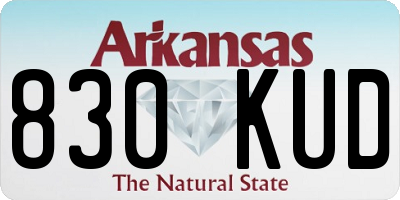 AR license plate 830KUD