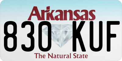 AR license plate 830KUF