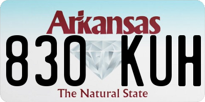 AR license plate 830KUH