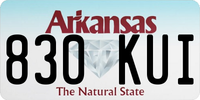 AR license plate 830KUI
