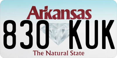 AR license plate 830KUK