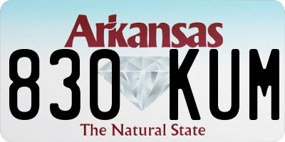 AR license plate 830KUM