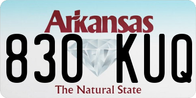 AR license plate 830KUQ