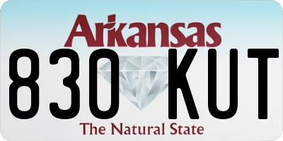 AR license plate 830KUT