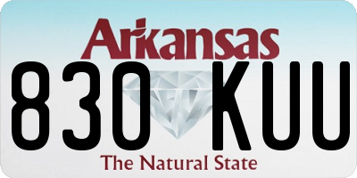 AR license plate 830KUU