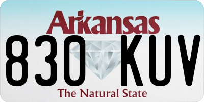 AR license plate 830KUV