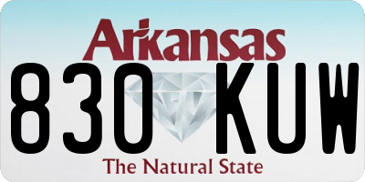 AR license plate 830KUW
