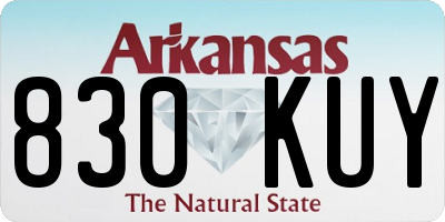 AR license plate 830KUY