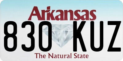 AR license plate 830KUZ