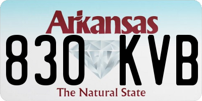 AR license plate 830KVB