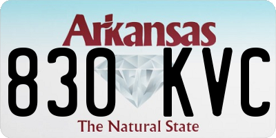 AR license plate 830KVC