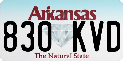 AR license plate 830KVD