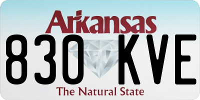 AR license plate 830KVE
