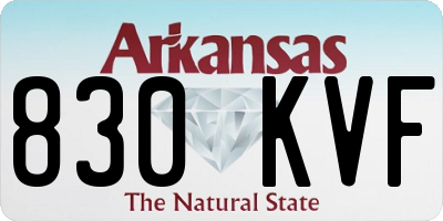AR license plate 830KVF