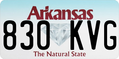 AR license plate 830KVG