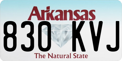 AR license plate 830KVJ