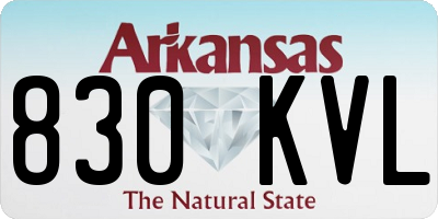 AR license plate 830KVL