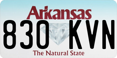 AR license plate 830KVN