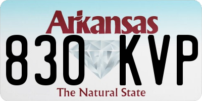 AR license plate 830KVP