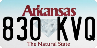 AR license plate 830KVQ