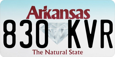 AR license plate 830KVR