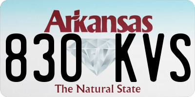AR license plate 830KVS