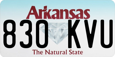AR license plate 830KVU