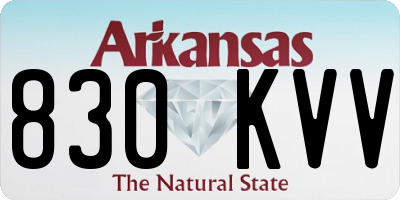 AR license plate 830KVV