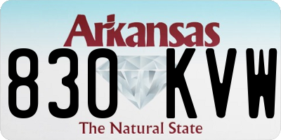 AR license plate 830KVW