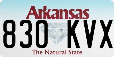 AR license plate 830KVX