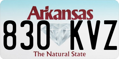 AR license plate 830KVZ