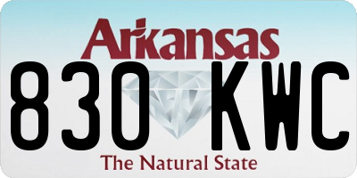 AR license plate 830KWC