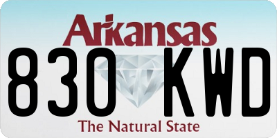AR license plate 830KWD