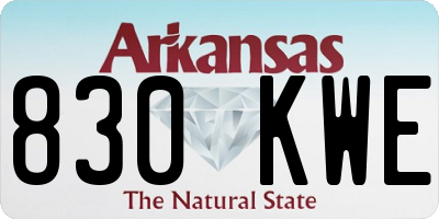 AR license plate 830KWE