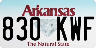 AR license plate 830KWF