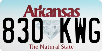 AR license plate 830KWG