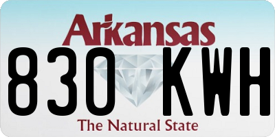 AR license plate 830KWH