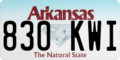 AR license plate 830KWI