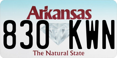 AR license plate 830KWN
